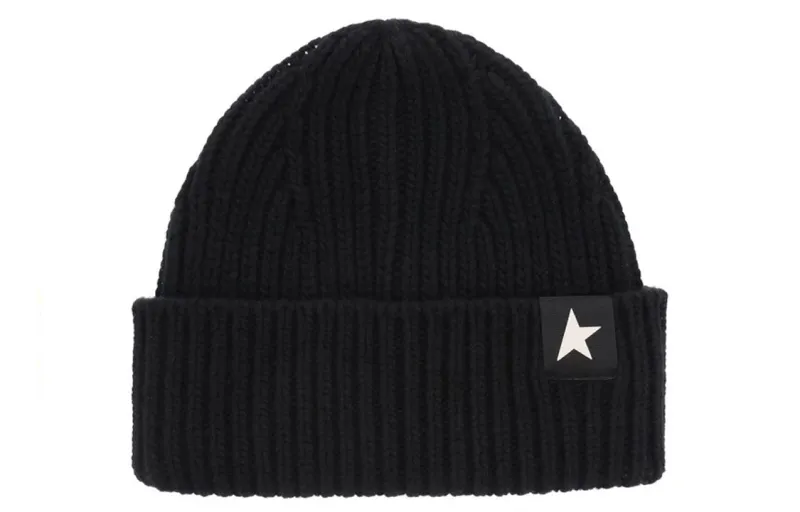 Golden Goose Deluxe Brand Star Patch Ribbed Beanie