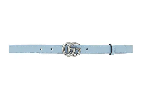 GUCCI Thin Belt Double G Buckle .8 Width