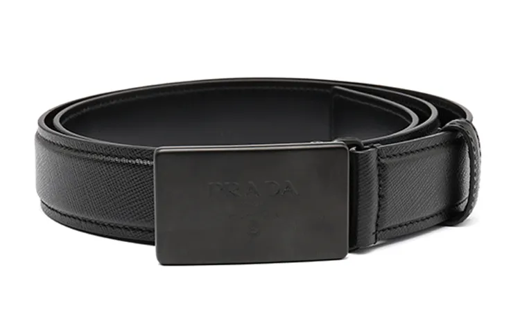 PRADA Leather Belts Men's Black