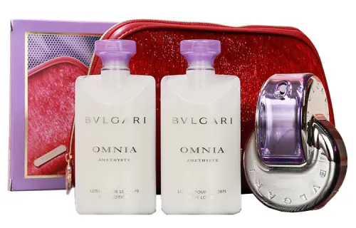 BVLGARI Bvlgari, set with amethyst, red perfume, body cream, 4 piece set, 65 ml, 75 ml