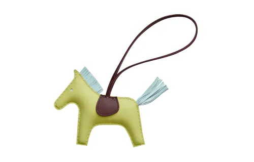 HERMES Rodeo Leather Pendants Unisex Green