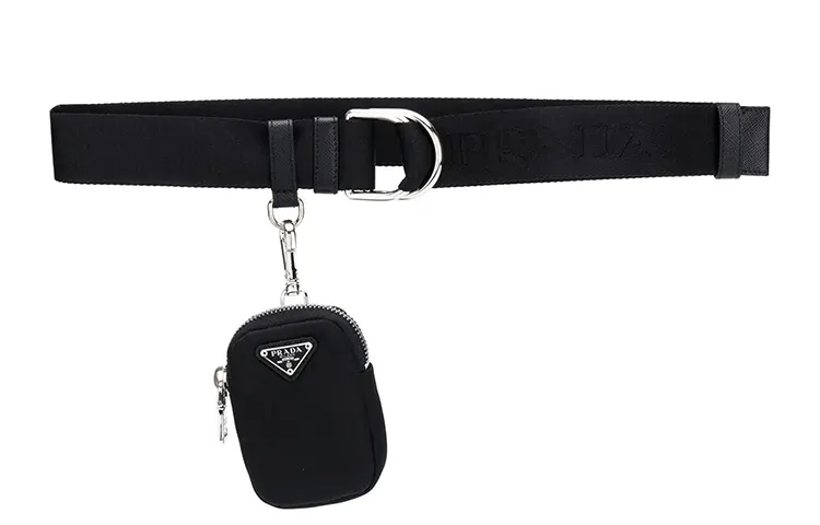 PRADA Double Ring Pouch Detail Belt