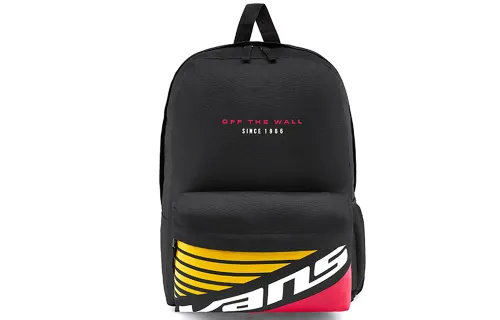 Vans Canvas Backpack Black & Red & Yellow