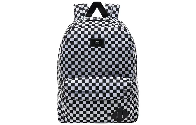 Vans Polyester Backpack Regular Unisex Black White