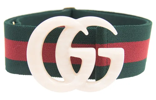 GUCCI GG Marmont Fabric Leather Belts Women's Multicolor Width 5.5cm