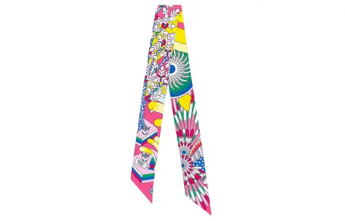 HERMES 2010 2024 La Source De Pegase Silk Twilly Scarf Scarves