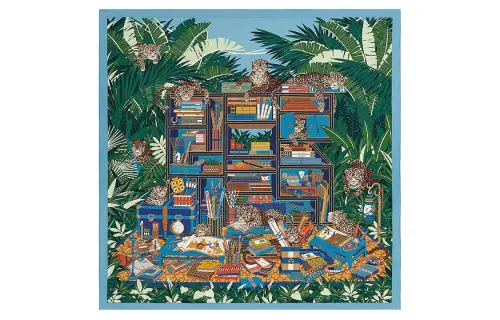 HERMES Knit Scarves Women's Medium Blue