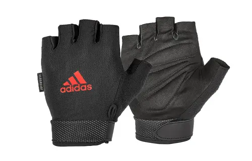 Adidas Polyester Gloves Unisex Red Black