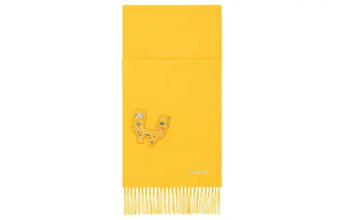 HERMES Knit Scarves Unisex Yellow
