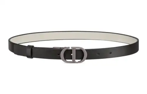 DIOR Cow Leather Belts Women's Black 2cm