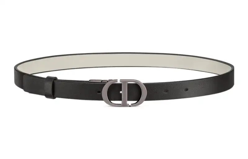 DIOR Cow Leather Belts Women's Black 2cm