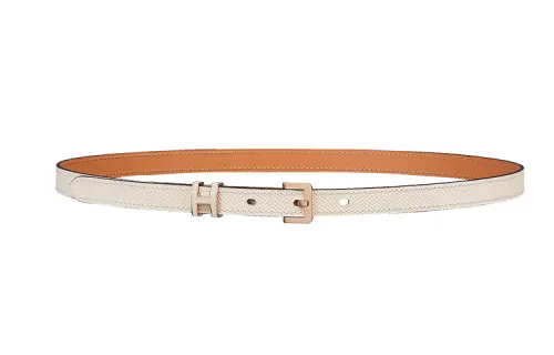 HERMES POP H Calfskin Leather Belts Women's Width 1.5cm