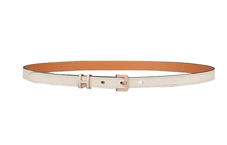 HERMES POP H Calfskin Leather Belts Women's Width 1.5cm