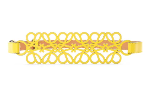 LOEWE Leather Belts Unisex Yellow 6CM
