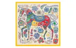 HERMES Knit Scarves Women's Orange Brown
