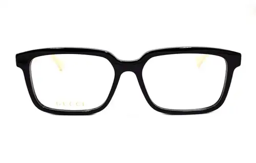 GUCCI Logo Square Prescription Glasses Men's