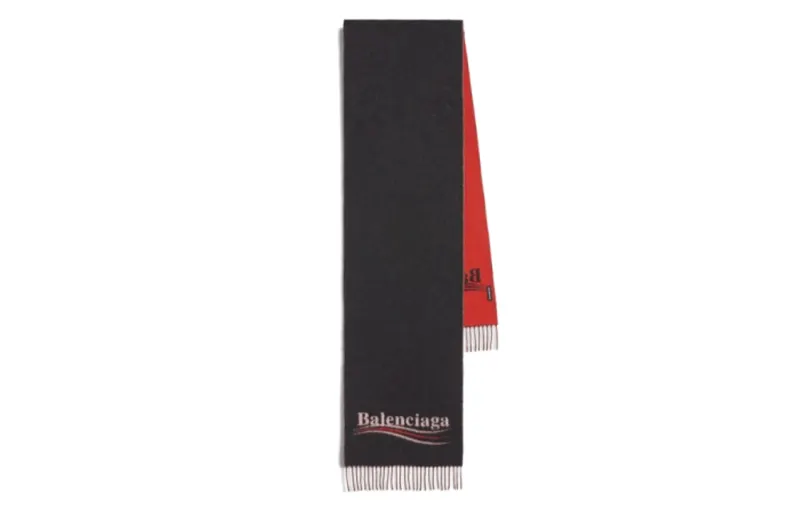 Balenciaga Knit Scarves Women's Black/Red