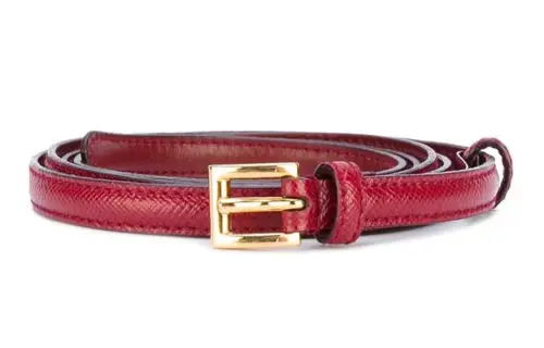 PRADA Leather Belts Women's Red
