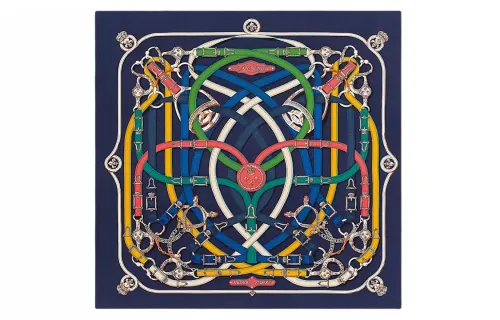 HERMES Cavalcadour Knit Scarves Women's Multicolor