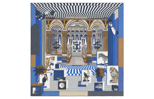 HERMES Scarves Women's Royal Blue