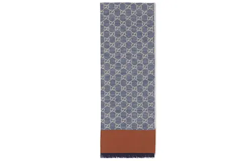 GUCCI Knit Scarves Unisex Blue