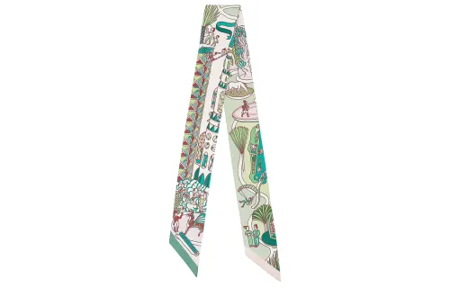 HERMES Twilly Scarves Women's Green