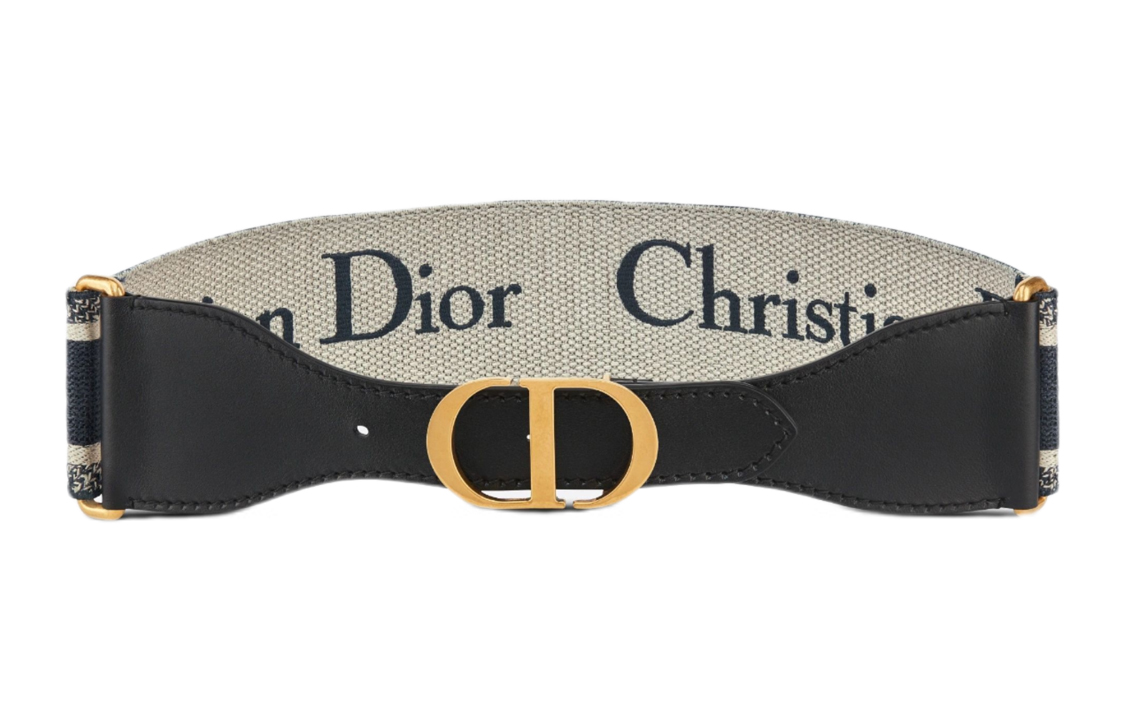 Женский ремень Dior CHRISTIAN Dior (черно-бежевый)