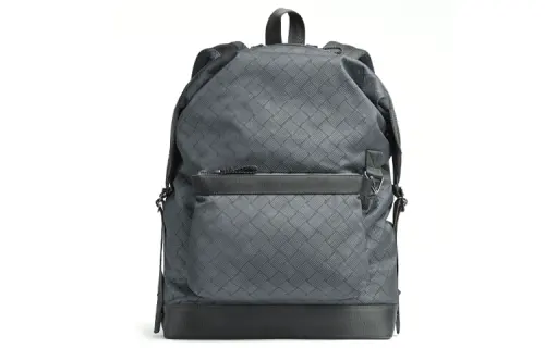 Bottega Veneta Large Capacity Nylon Backpack Men's Gray