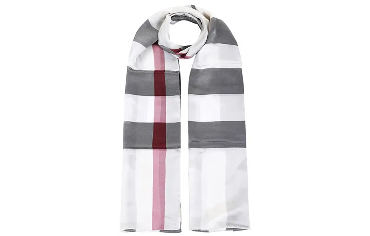 Burberry Knit Scarves Women's Lilac Plaid