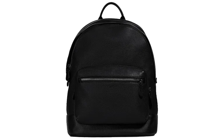 COACH West Leather Backpack Men's Black