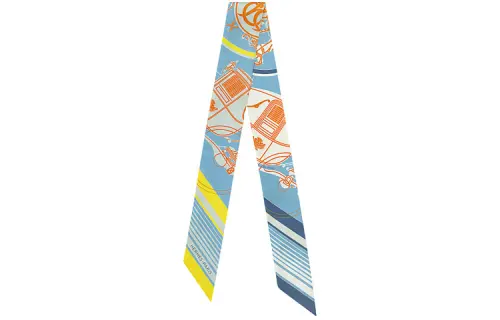 Hermès Pre Owned 2020s Ex Libris Silk Twilly