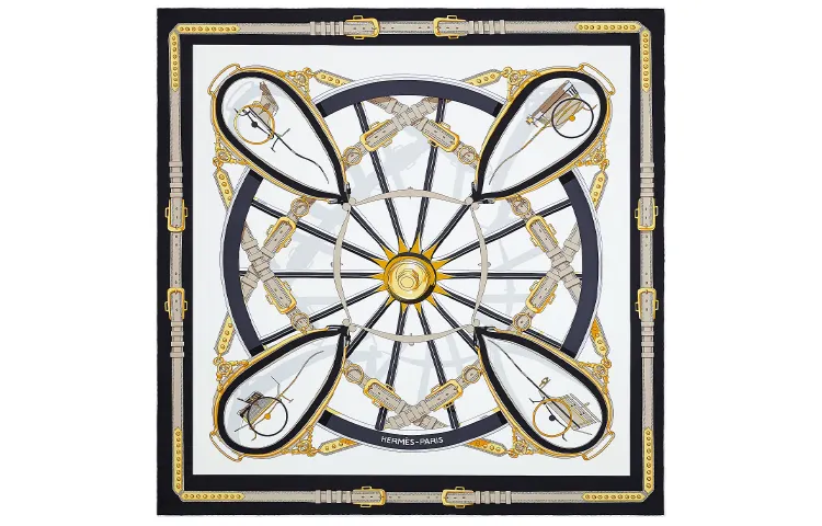 HERMES Scarves Unisex Black