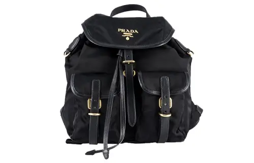 PRADA Nylon Fabric Backpack Men's Black
