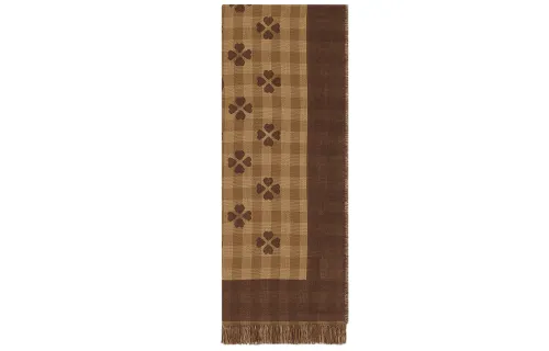 【Previous Season】fringed cotton-jacquard scarf