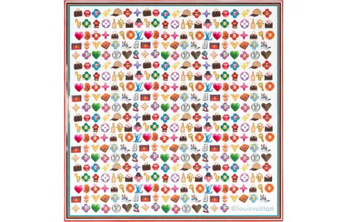 LOUIS VUITTON Mulberry Silk Scarf Unisex Multicolor
