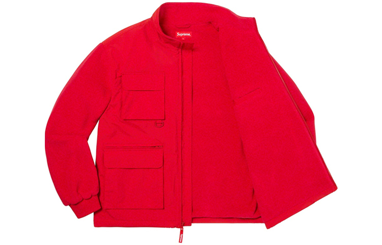 Куртка Supreme FW19 Week 10 Upland Fleece Jacket Red (красная) — фото 3