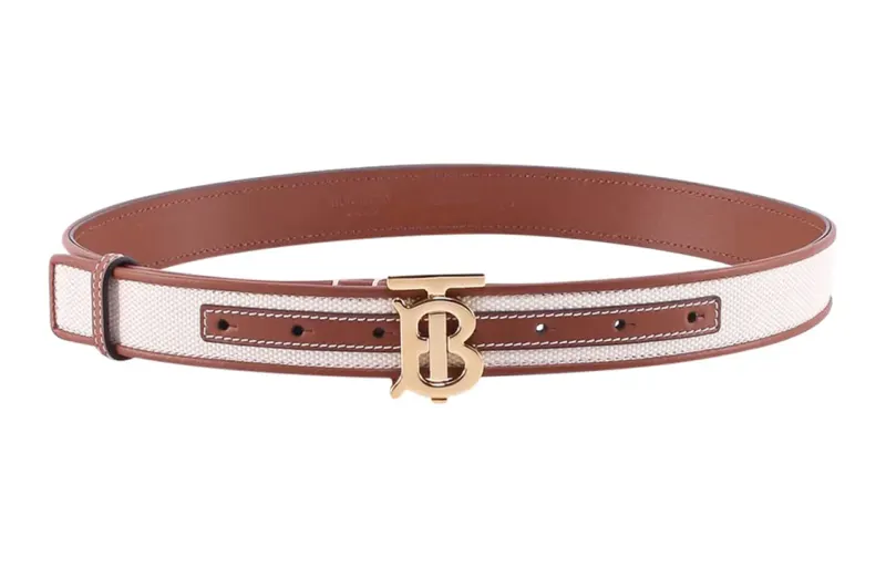 Burberry Monogram Plauqe Buckle Belt
