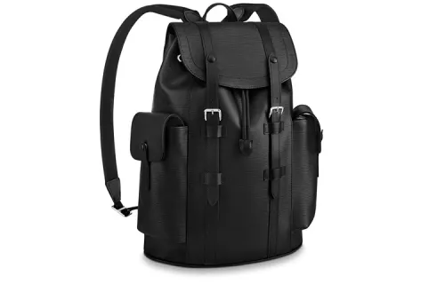 LOUIS VUITTON CHRISTOPHER Epi Water Ripple Leather Backpack Men's Black