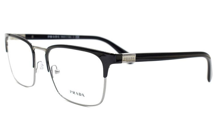 PRADA Prescription Glasses Men's Black/Silver
