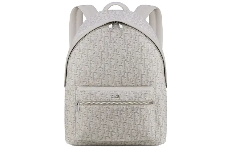 DIOR Canvas With Leather Backpack Regular Unisex Ecru