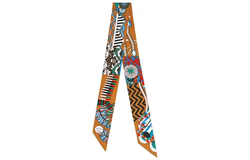 HERMES Scarves Women's Caramel/Gold