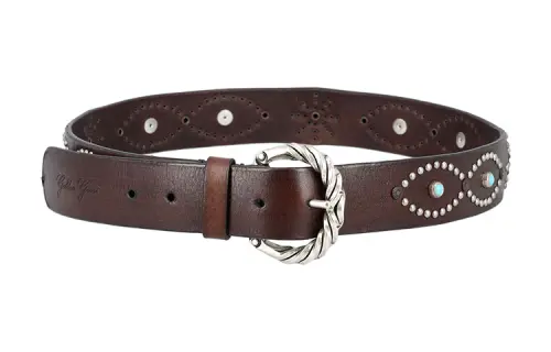 Golden Goose Leather Belts Unisex Brown