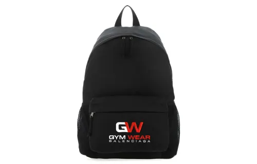 Balenciaga Embroidery Backpack Regular Men's Black