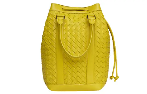 Bottega Veneta Cow Leather Backpack Men's Yellow