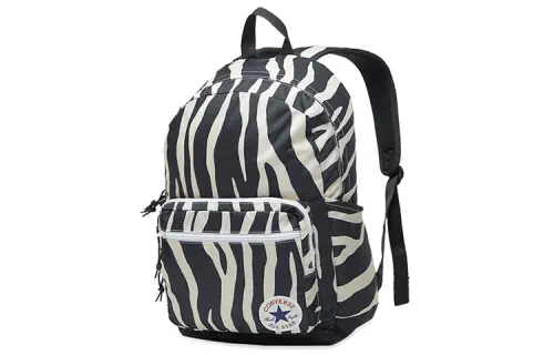 Converse GO 2 Backpack Classic Fabric School Bag Backpack Regular Unisex Couple Style Zebra Print