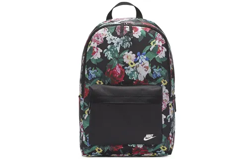 Nike Heritage Print Polyester Backpack Regular Unisex Black