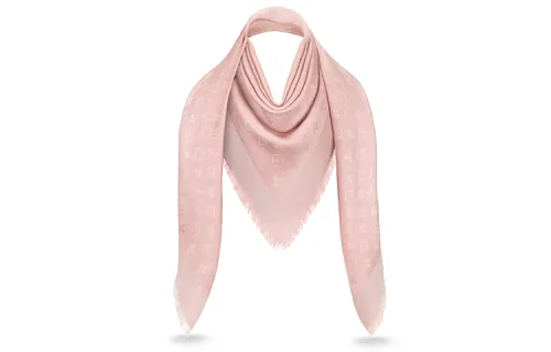 LOUIS VUITTON Monogram Shine Silk Blend Knit Scarves Women's
