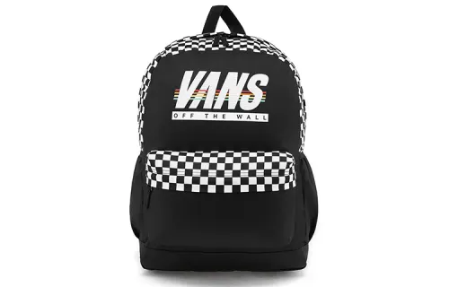 Vans Checkerboard Polyester Backpack Regular Unisex Black