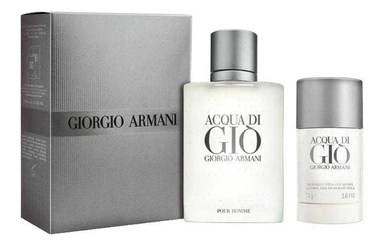Armani, perfume, set, fresh deodorant, men's style, 100 ml, 75g