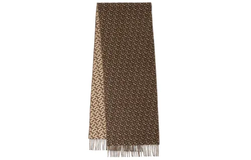 Burberry Knit Scarves Unisex Dark Brown